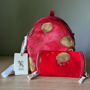 🔥 HOBO Host Genuine Calf Hair & Leather Convertible Backpack & Matching Zipper